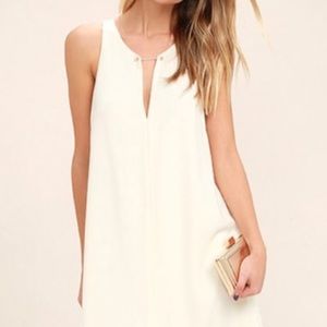 Lulu’s Near or Bar Cream Shift Dress